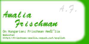 amalia frischman business card